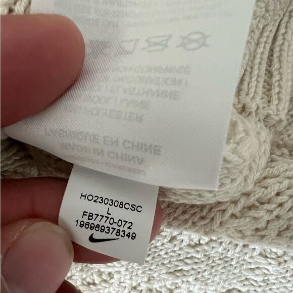 Nike Life Cable Knit Turtleneck Sweater Bone - Picture 8 of 8
